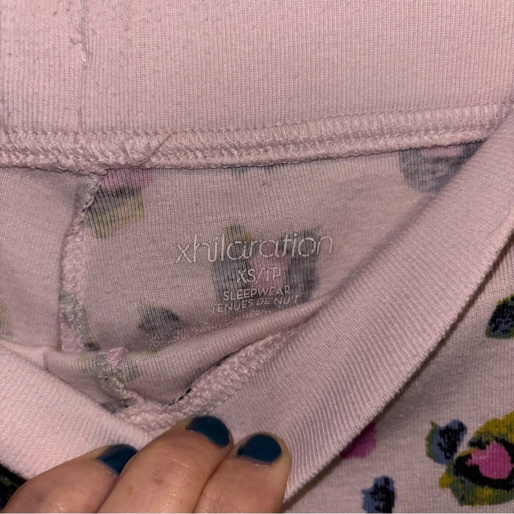 Pink Leopard Print Pajama Pants Size XS - Picture 3 of 4